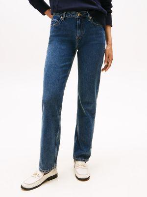 Dark Wash Mid-Rise Straight Jean Product Image