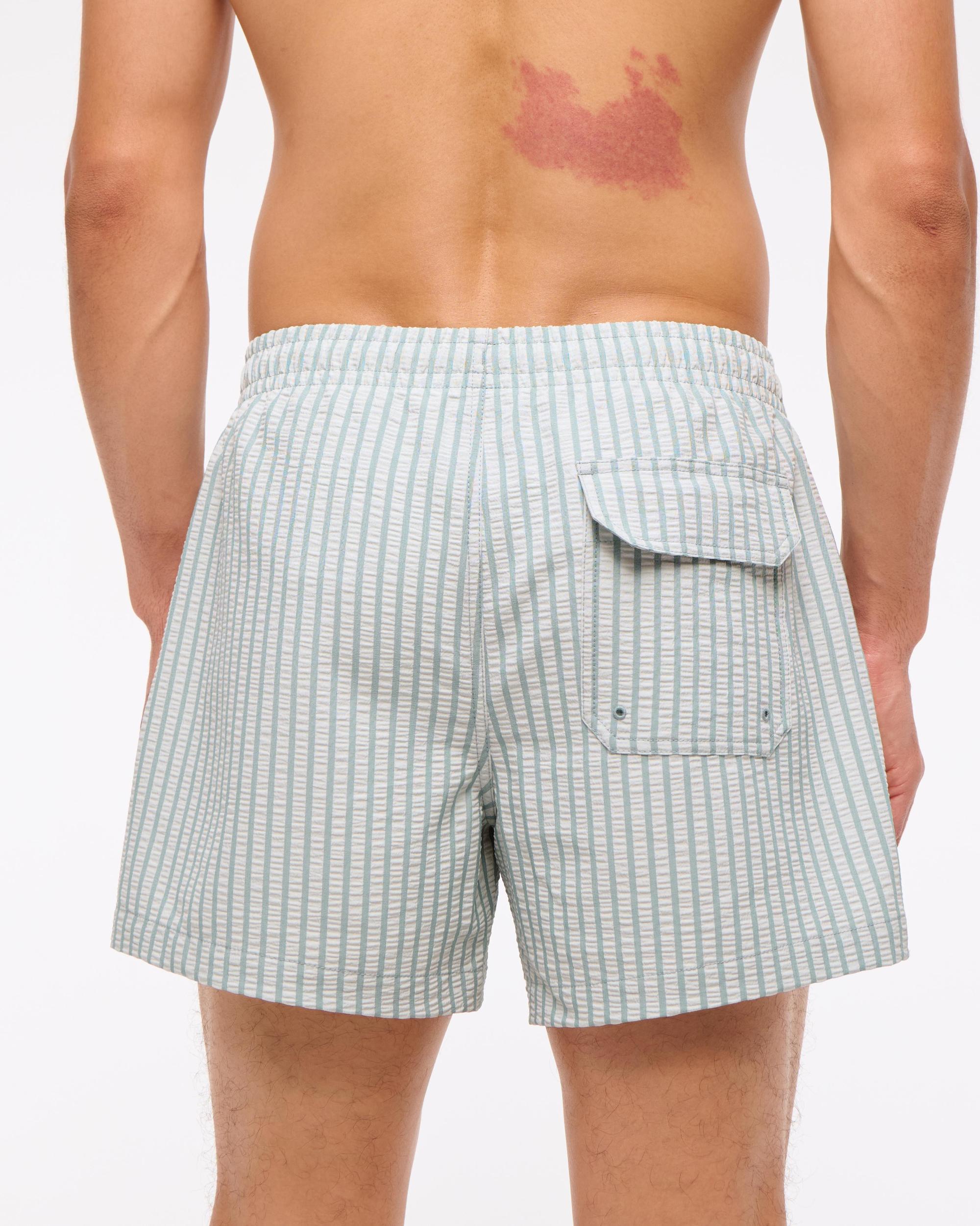 Pull-On Micro-Seersucker Swim Trunk Product Image