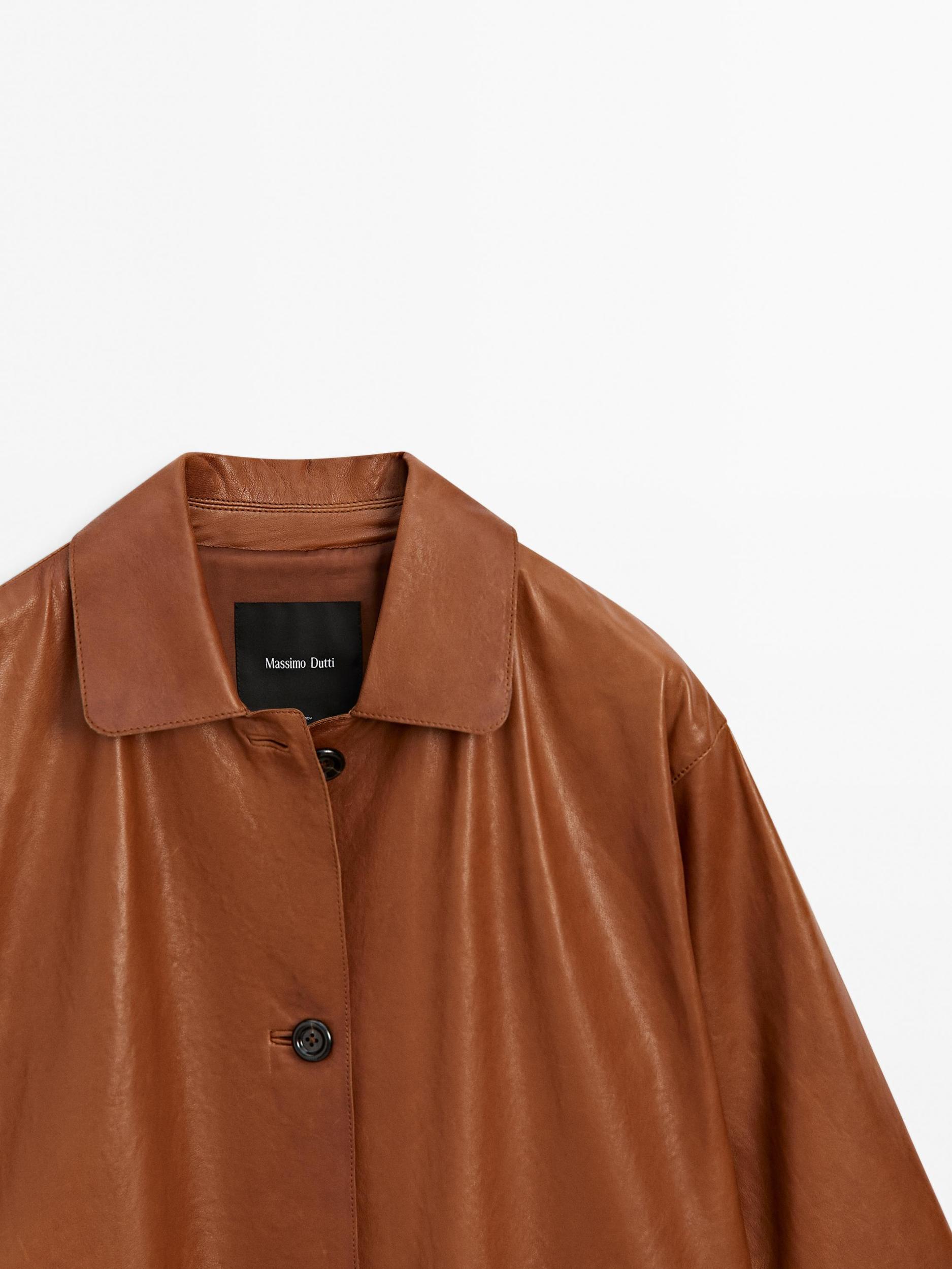 Long nappa leather coat Product Image