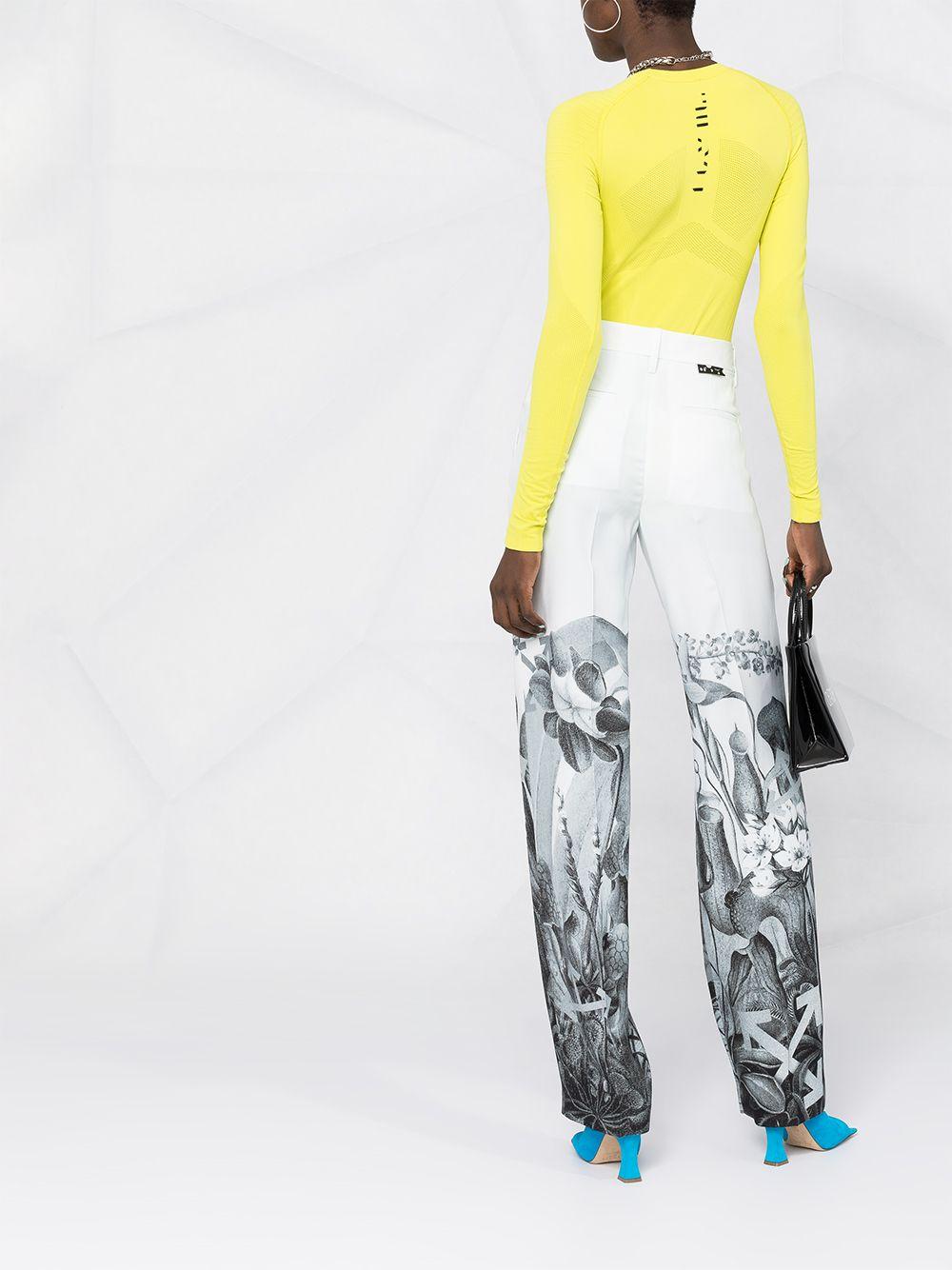 Botanical print straight-leg trousers Product Image