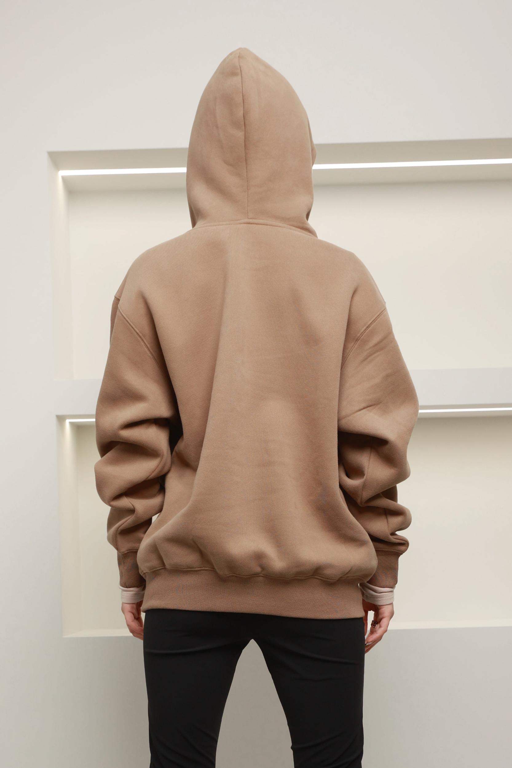 Essential Oversized Sweatshirt Hoodie Camel Product Image