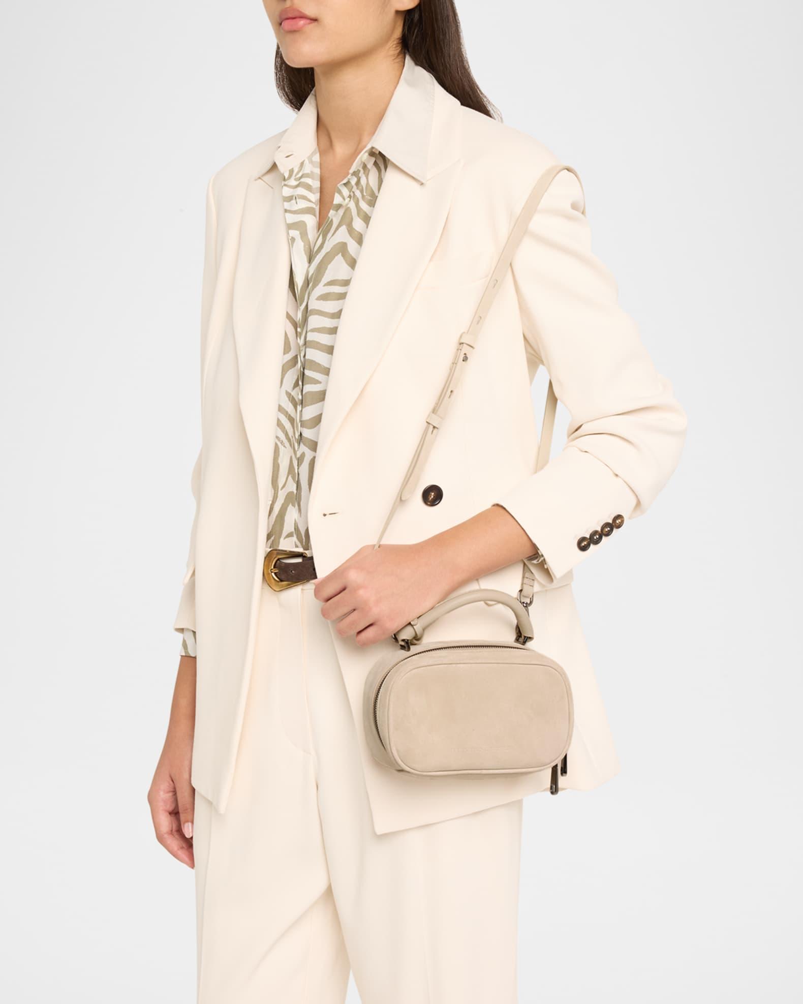 Mini Zip Suede Top-Handle Bag Product Image