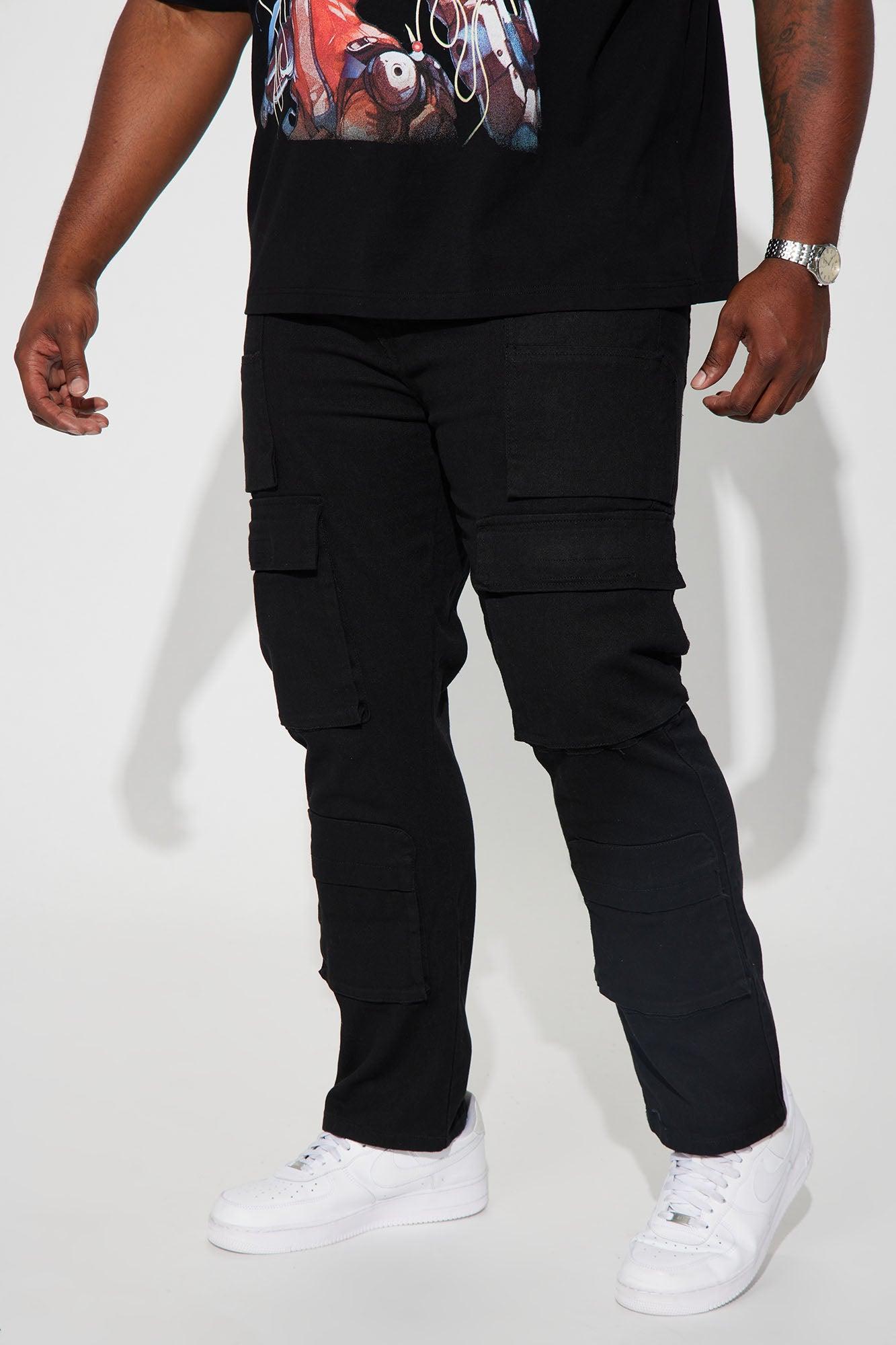 Slim Clyde Twill Cargo Pants - Black Product Image