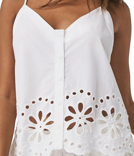 Splendid Emma Eyelet Knit V-Neck Babydoll Coordinating Tank Product Image