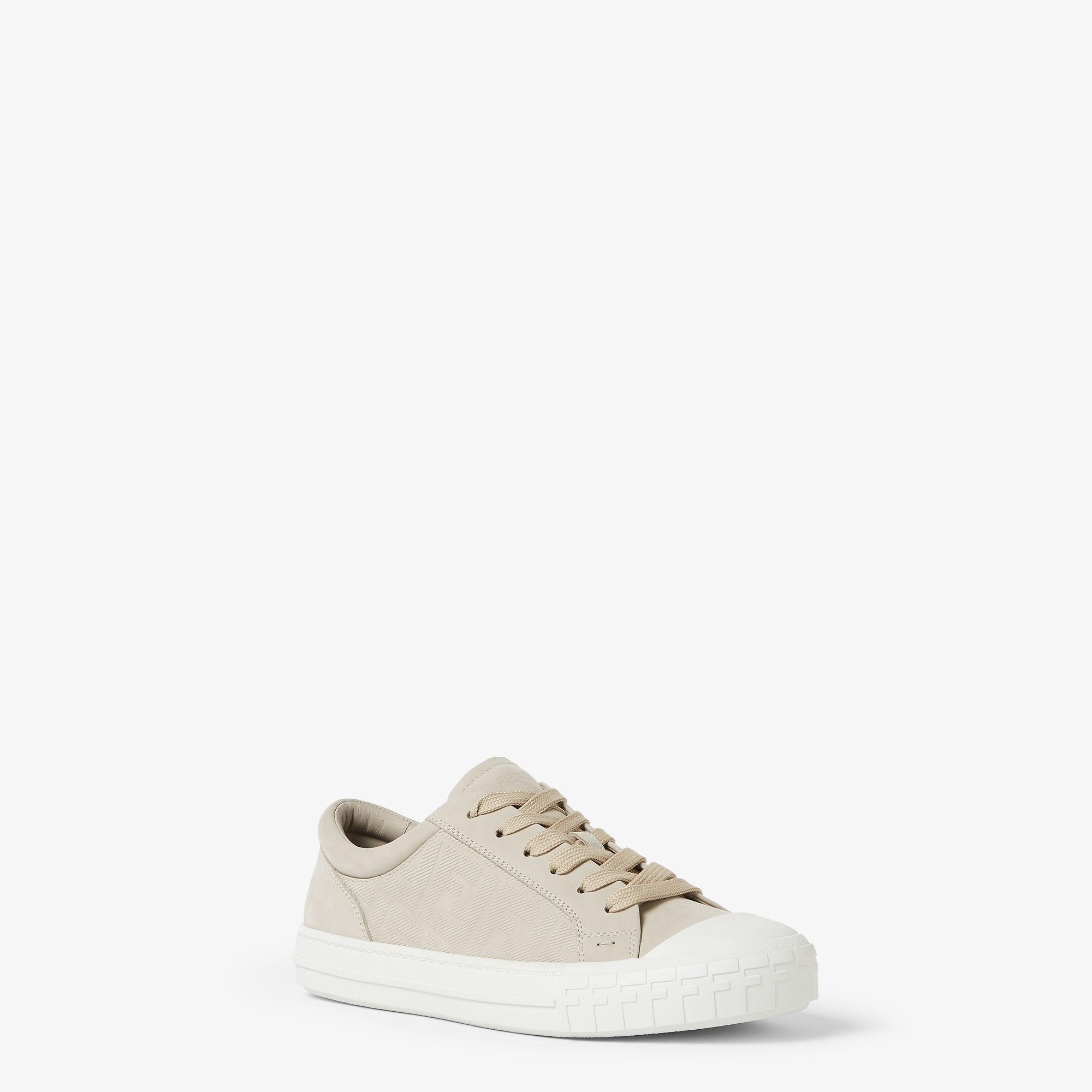 Domino sneakersBeige nubuck leather low-tops Product Image