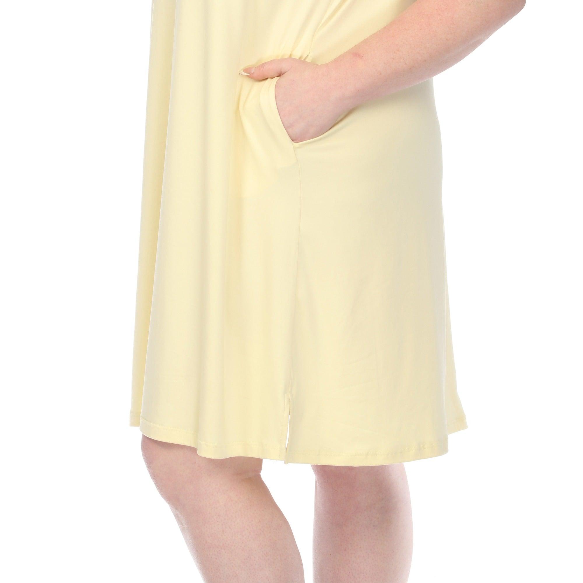 Women's  Crew Neck Ruffle Sleeve Dress Product Image