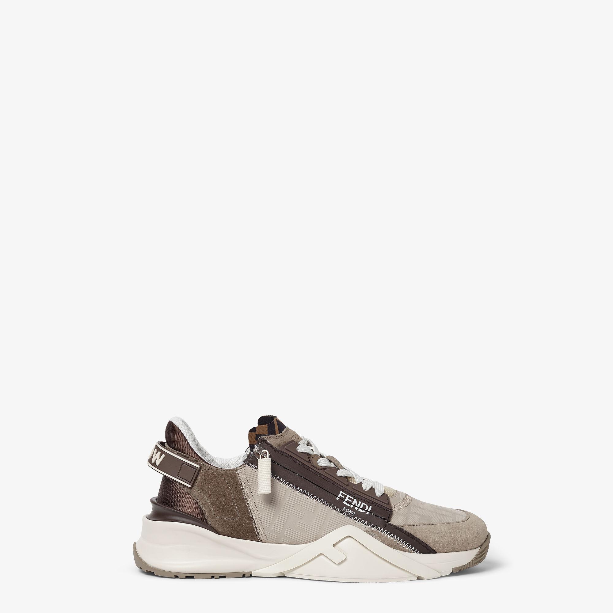 Fendi Flow SneakersBeige nubuck leather low-tops Product Image