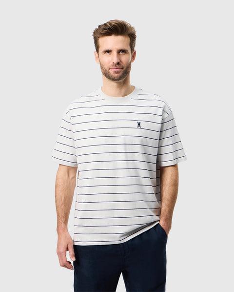 MENS ALTON STRIPE OVERSIZED TEE - B6U409C200 Product Image