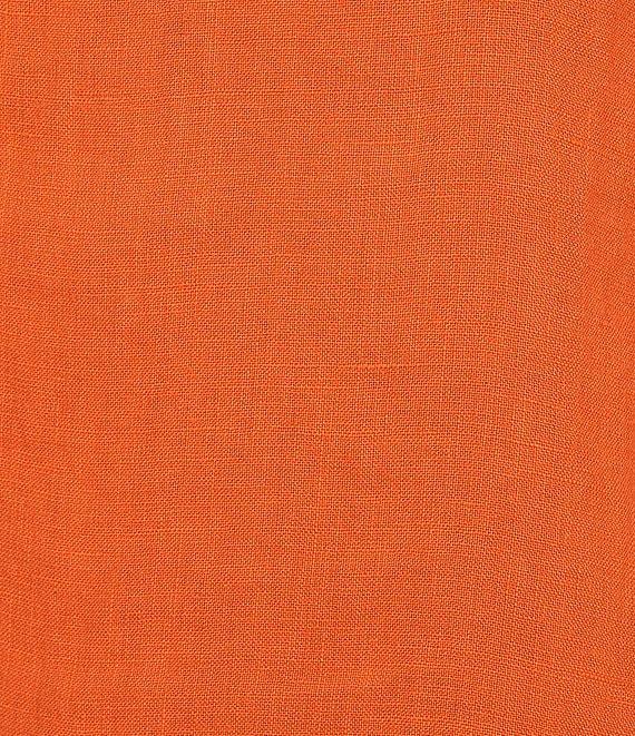 M Made in Italy Ruffle V-Neck Short Sleeve Linen Top Product Image