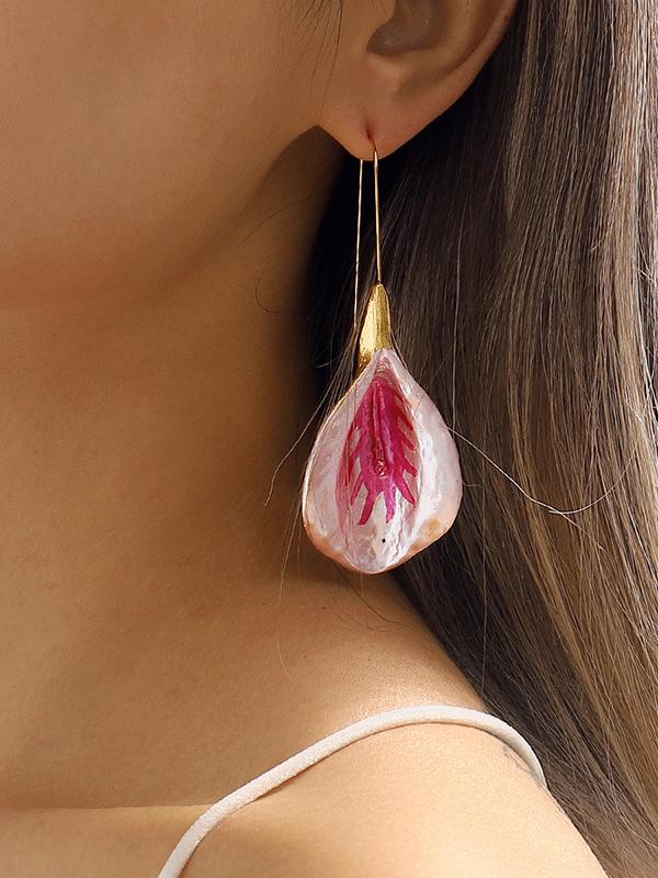 Flower Shape Drop Earrings Earrings Accessories Product Image