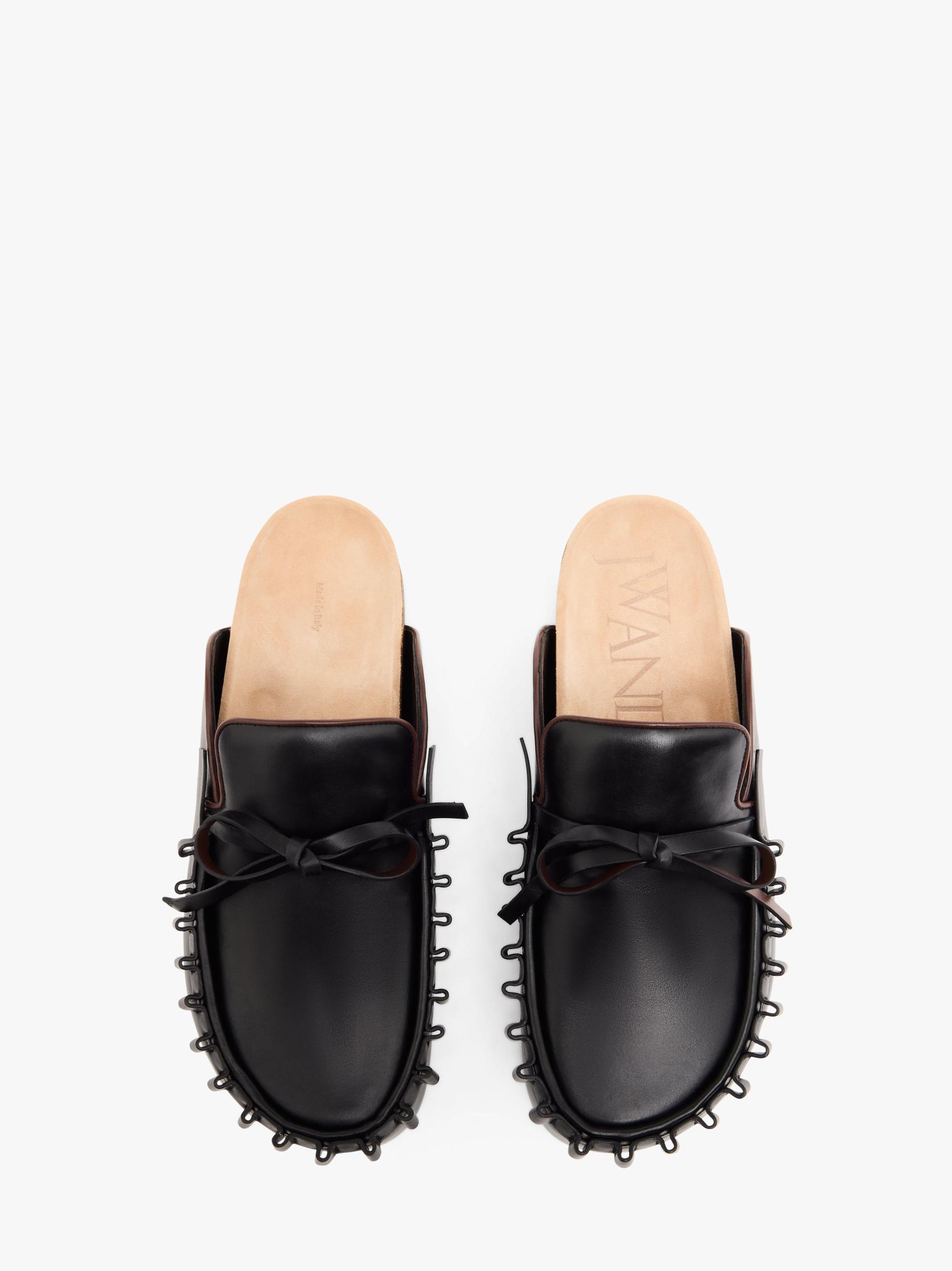 RUFFLE LOAFER LEATHER MULES Product Image