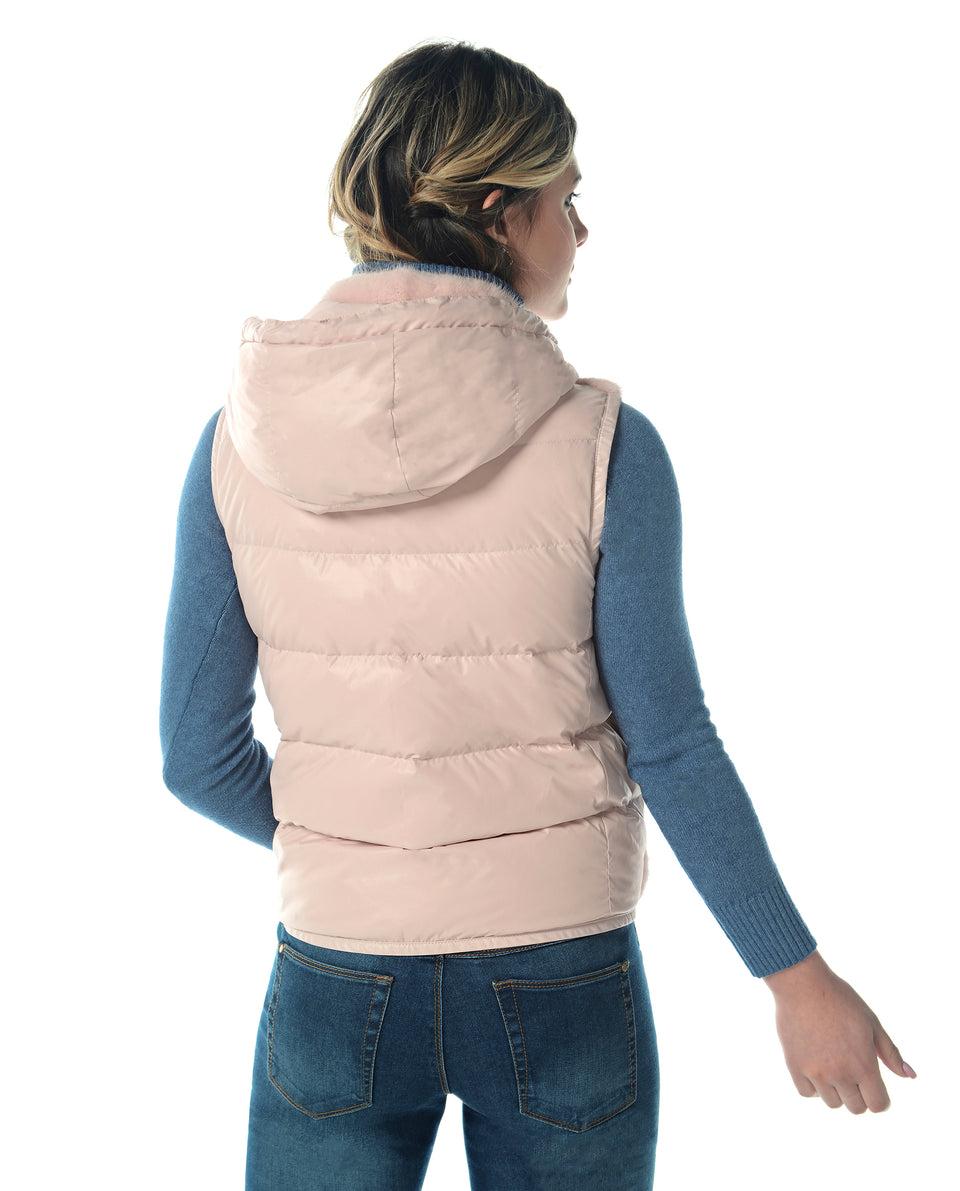 Hooded Mink Vest Product Image