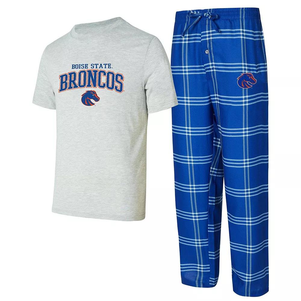 Men's Concepts Sport Boise State Broncos T-Shirt & Pants Sleep Set, Size: Medium, Blue Product Image
