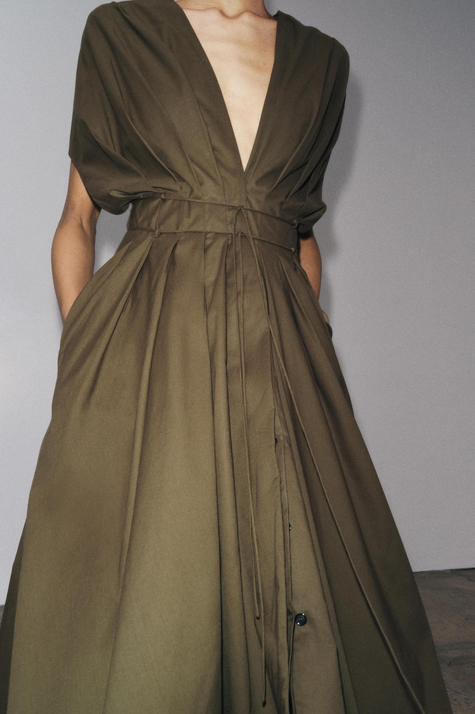 ZW COLLECTION PLEATED MIDI DRESS Product Image