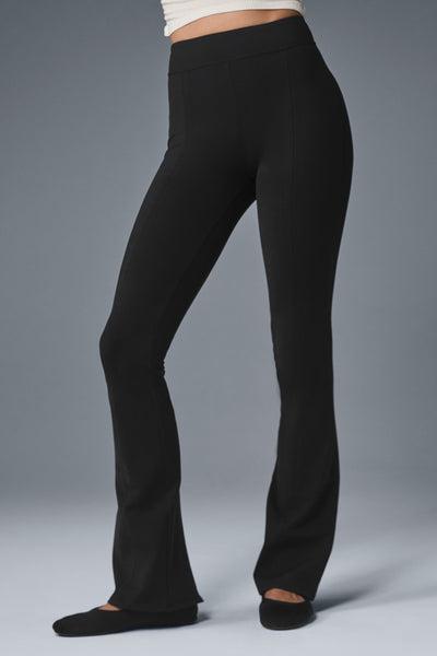 Airbrush High-Waist Kick-Back Legging - Black Product Image