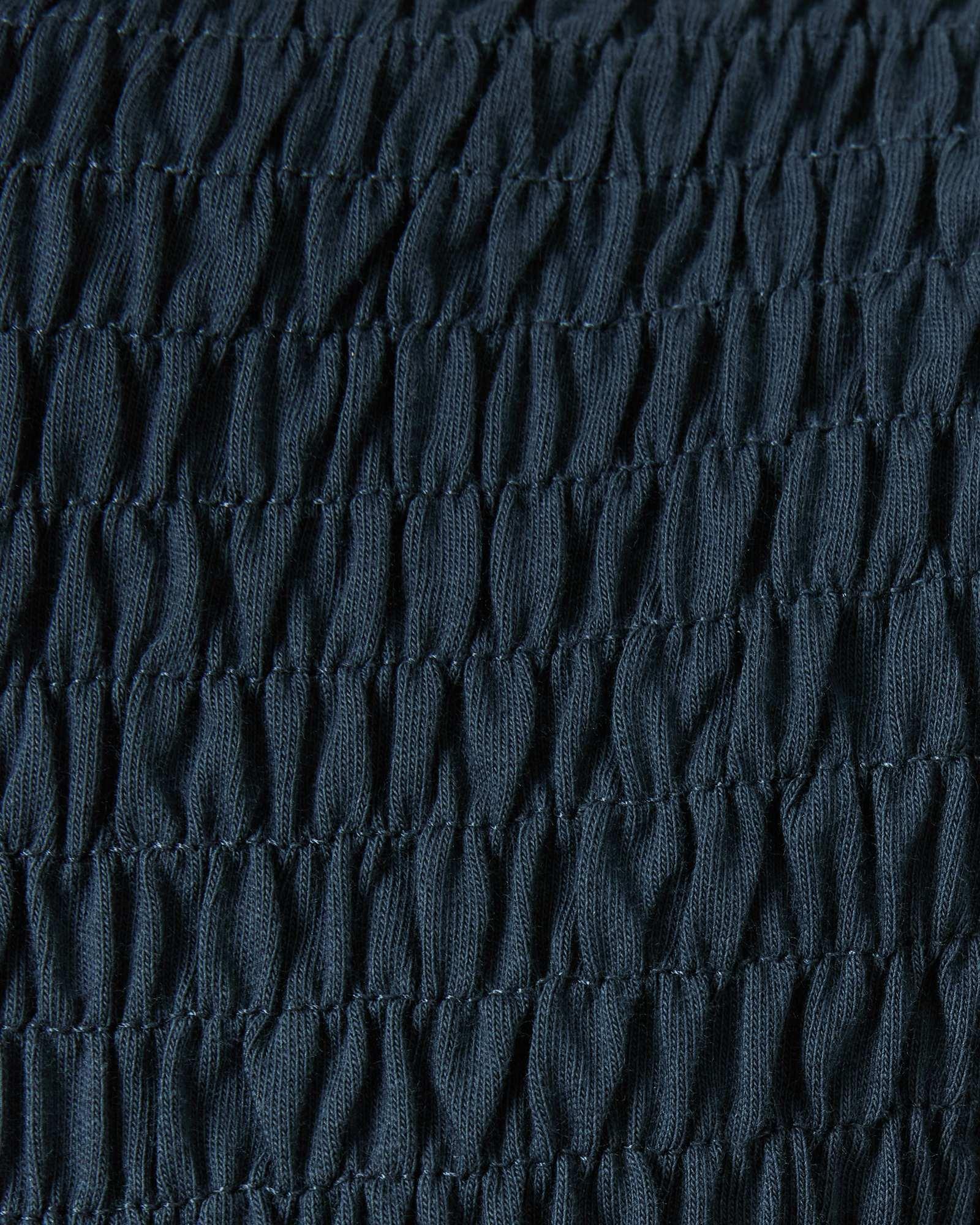 Dael Smocked Slim Top Midnight Blue | ALLSAINTS US Product Image