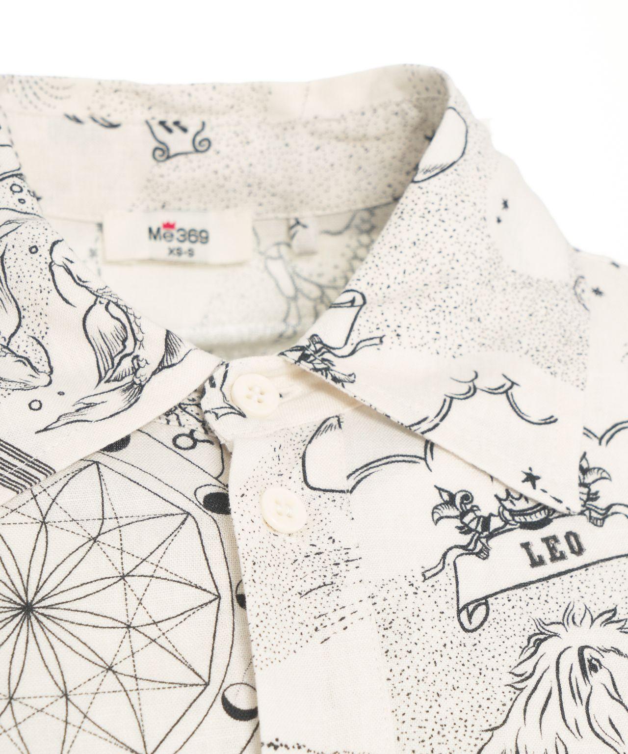 Linen blend blouse with print Product Image