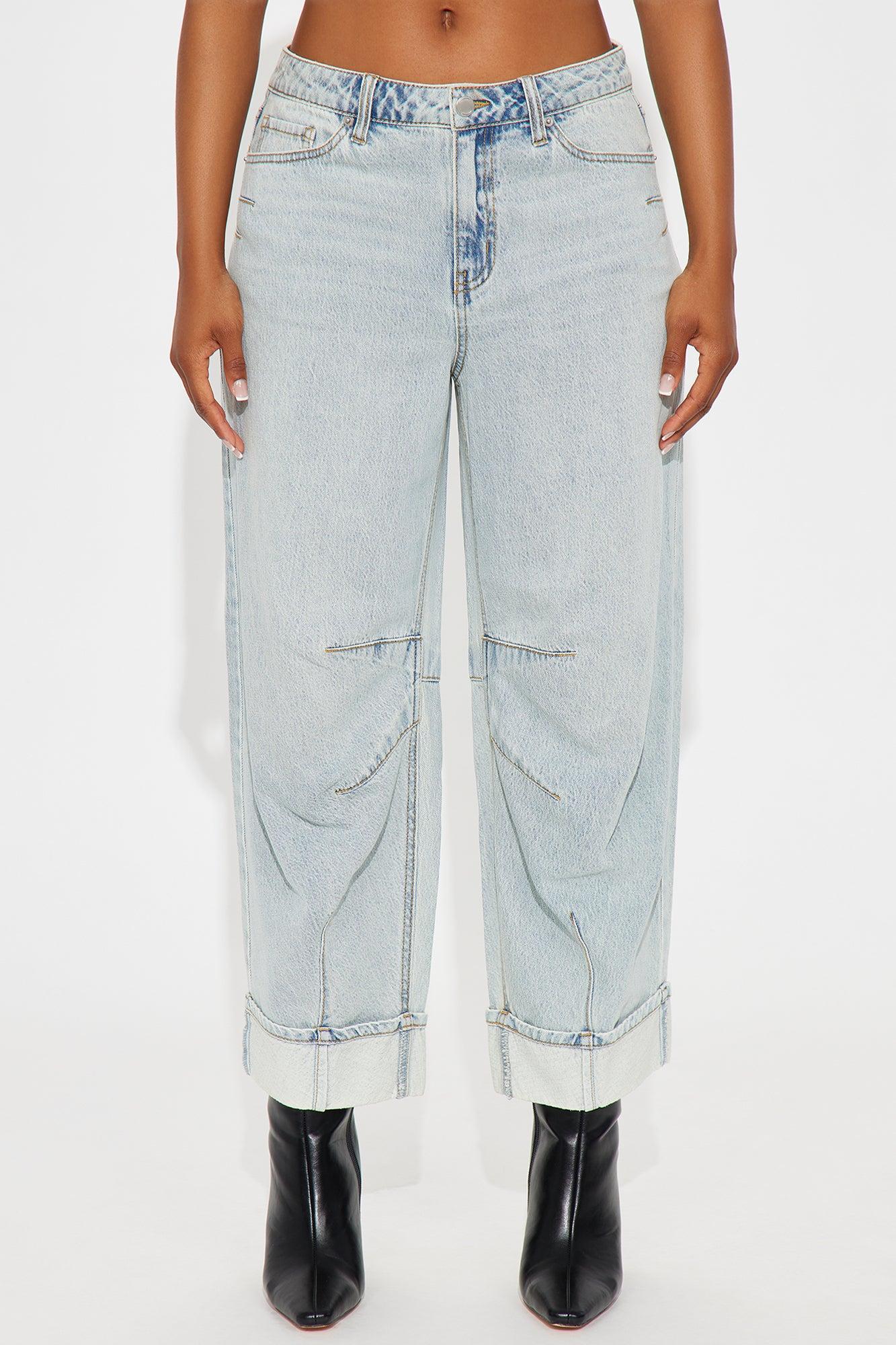 Brooklyn Barrel Leg Jeans - Light Wash Female Product Image