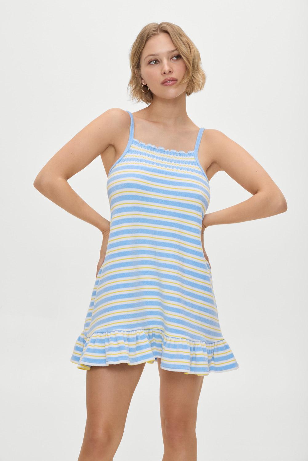 April Striped Babydoll Dress - Ashbury Stripe Product Image