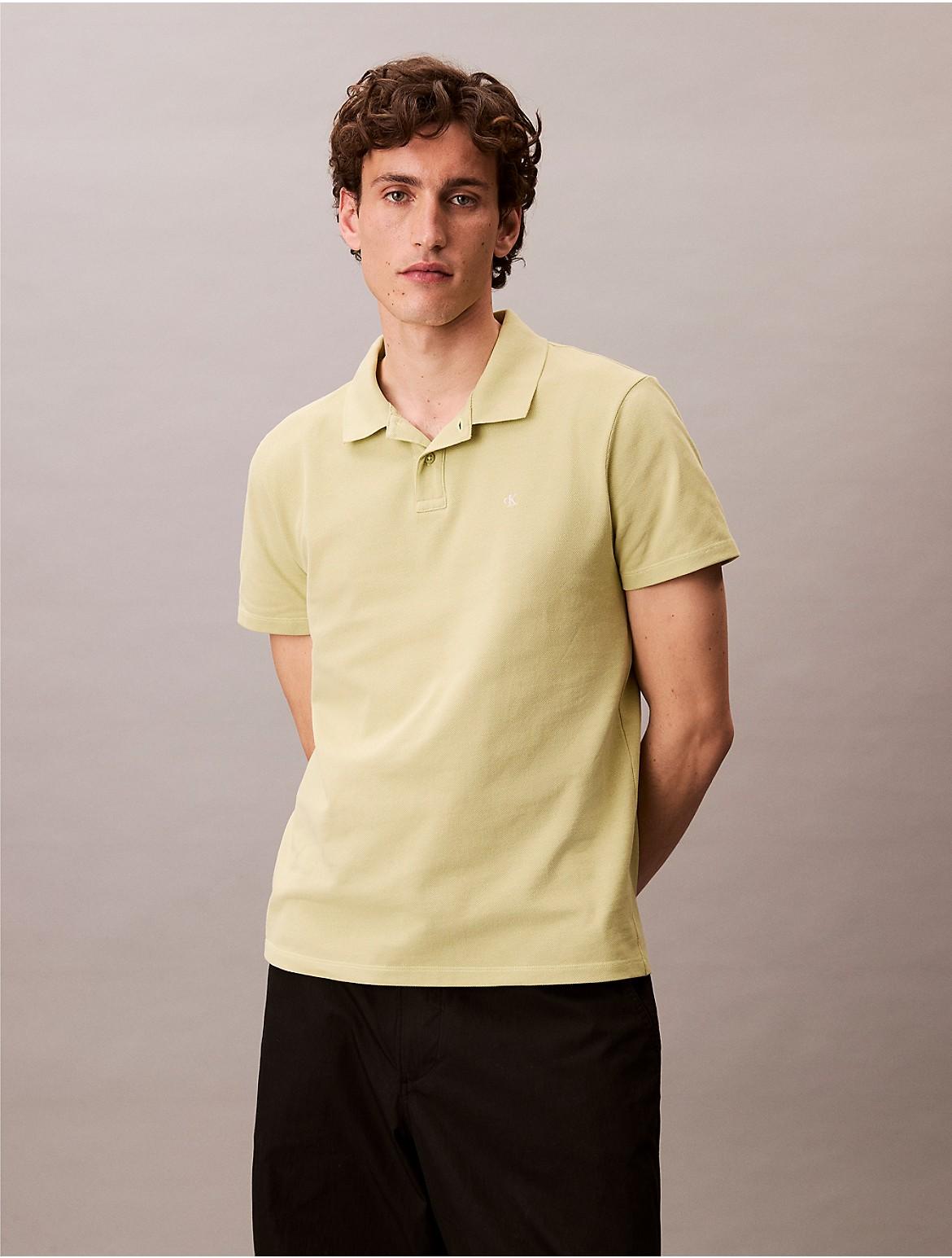 Calvin Klein Mens Cotton Pique Classic Polo Shirt - Neutral Product Image