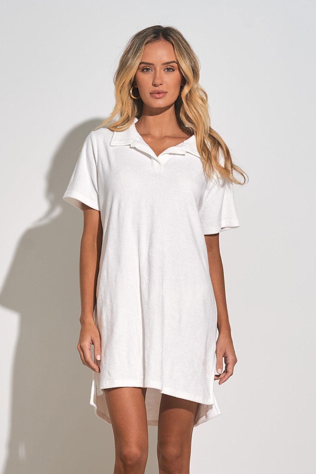 Short Sleeve Polo Dress Product Image