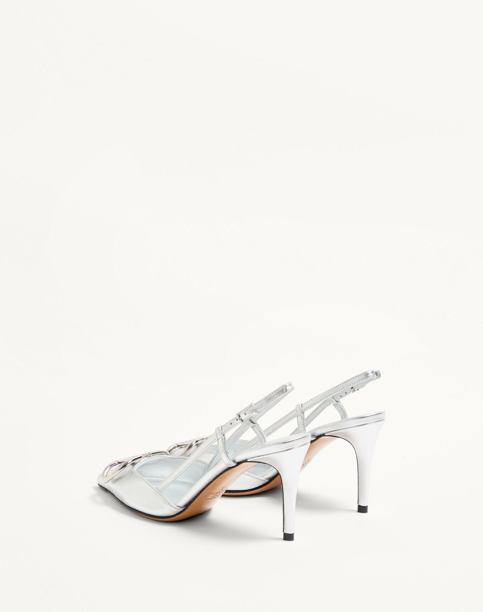 Vlogo Signature Slingback Pump In Laminated Nappa Leather 80Mm Product Image