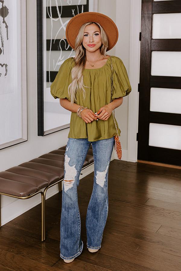 City Dream Shift Top In Lime Product Image