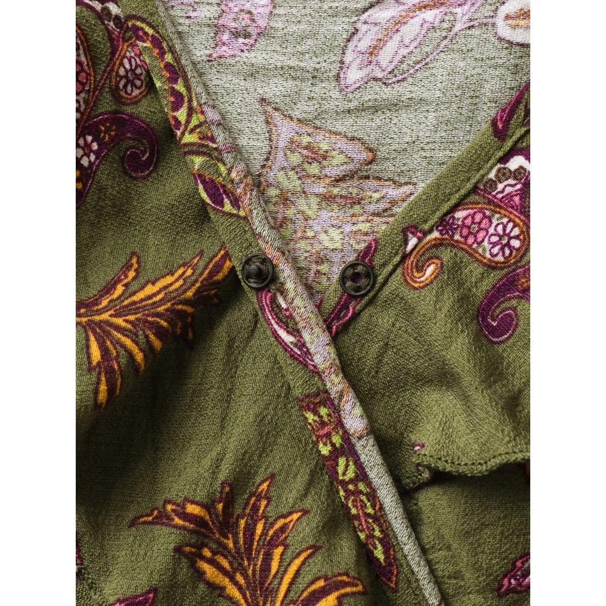 Plus Size Boho Floral Ruffled Off-Shoulder Midi Dress Moss Women One-shoulder neck Short sleeve Curvy BloomChic 10/M Product Image