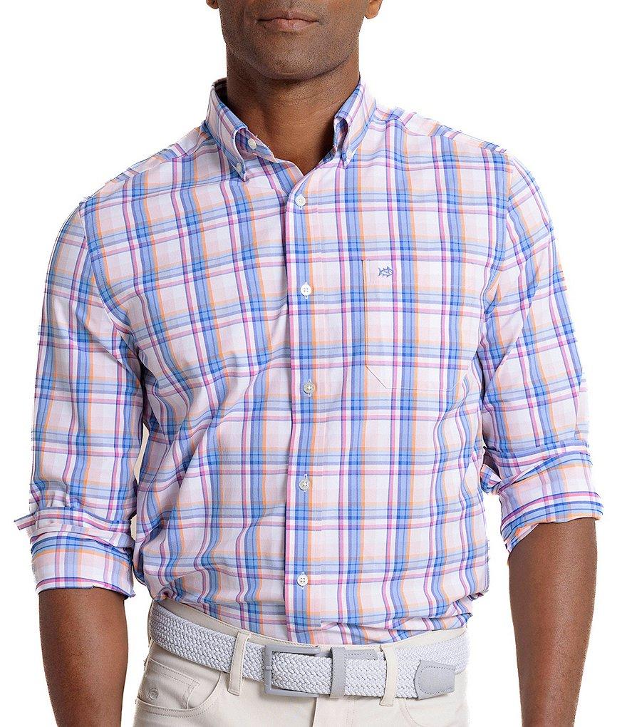 Southern Tide Performance Stretch Intercoastal Gaspee Plaid Long Sleeve Woven Shirt Product Image