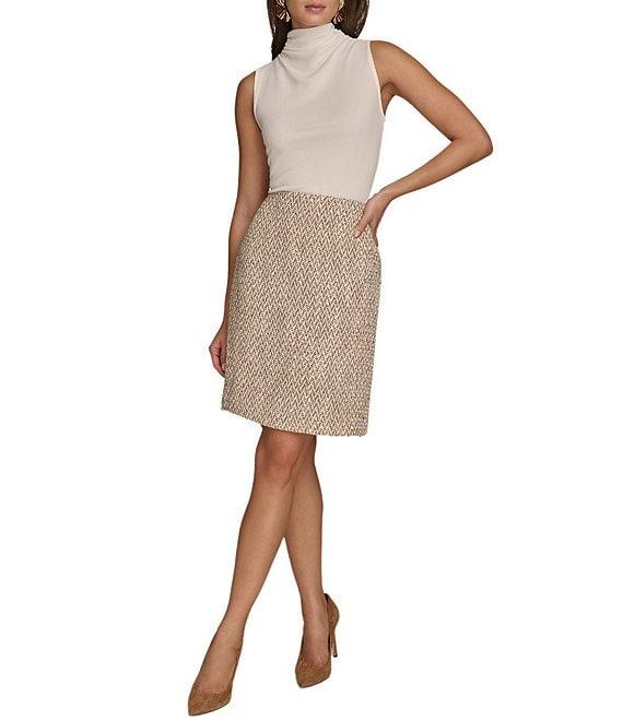 Donna Karan Knee Length Tweed Pencil Skirt Product Image