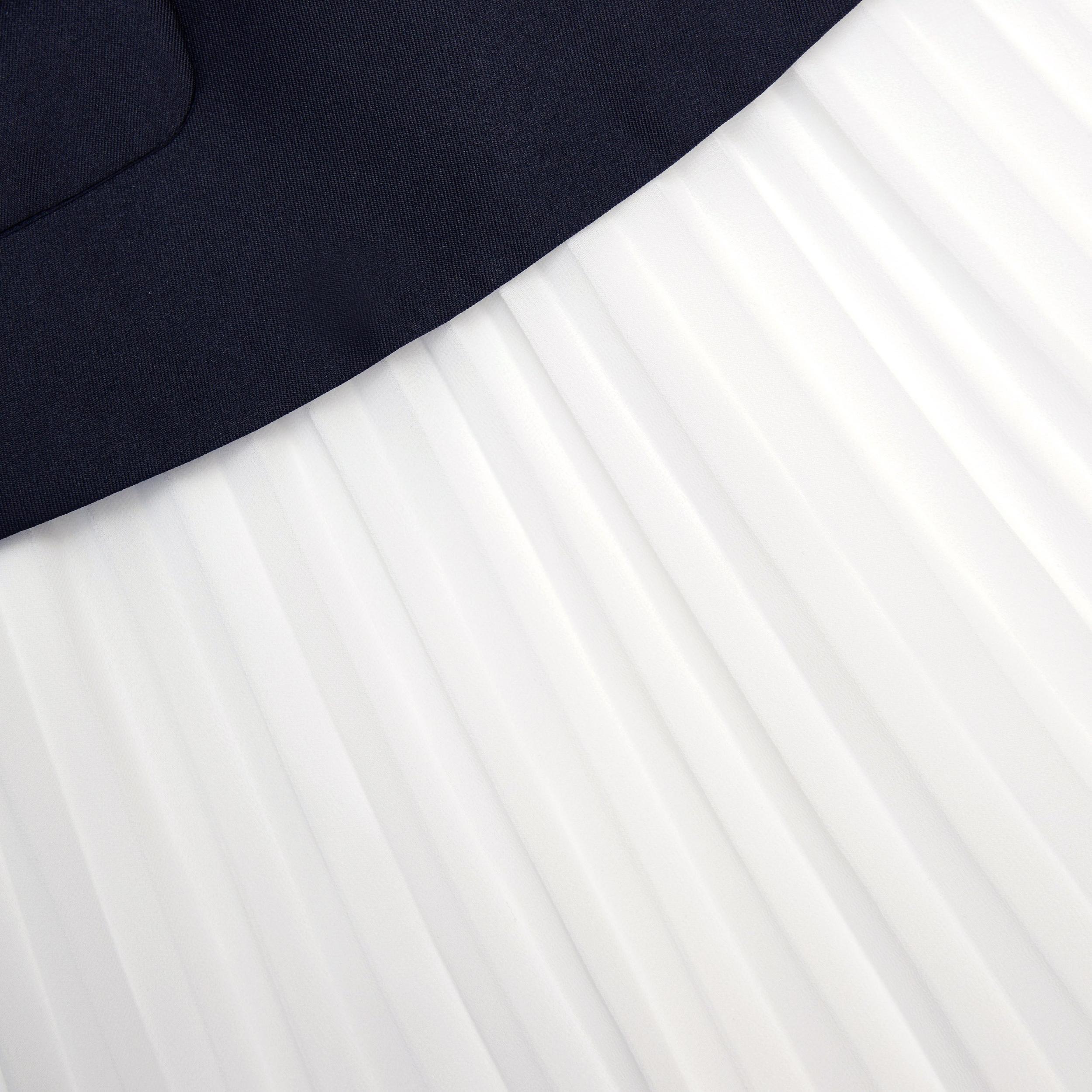 Navy Taffeta Midi Dress Product Image