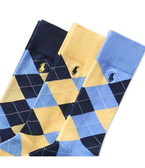 Polo Ralph Lauren Assorted Argyle Dress Socks 3-Pack Product Image
