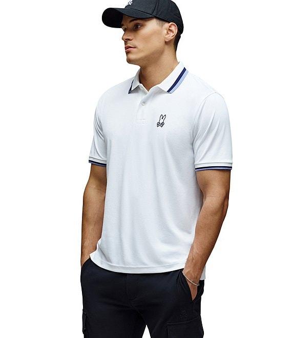 Psycho Bunny Chris Performance Pique Short Sleeve Polo Shirt Product Image