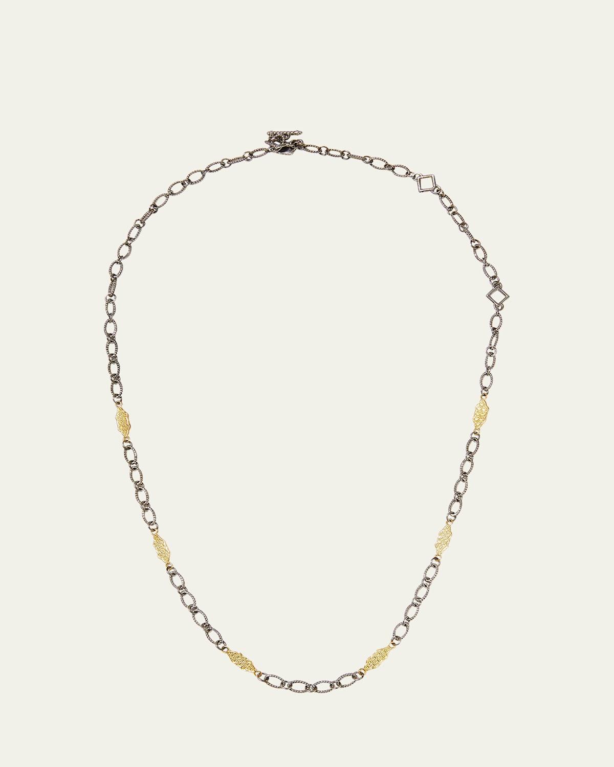 Old World Two-Tone Scroll Necklace Product Image