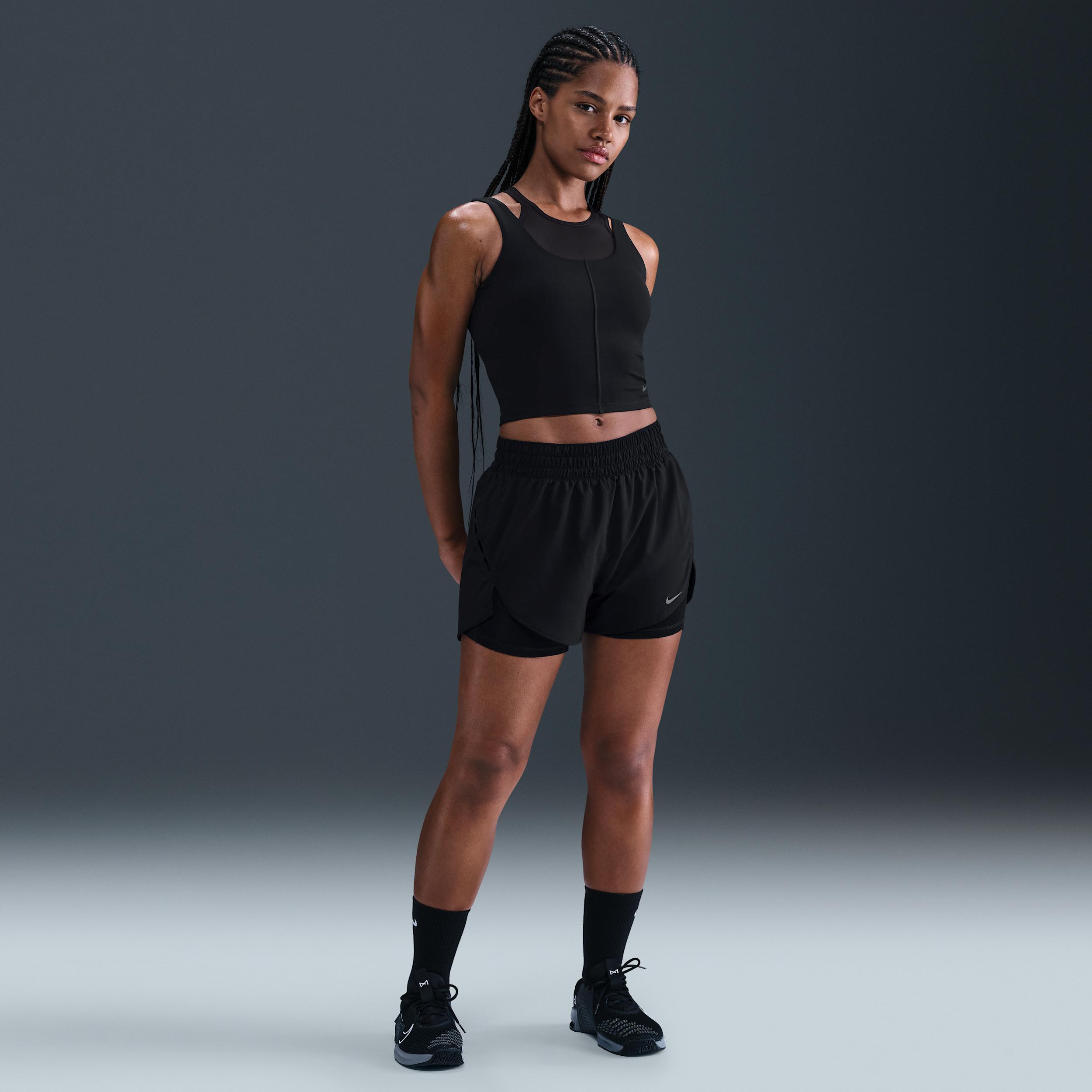 Nike Womens One Fitted Dri-FIT Cropped Tank Top | HV3653-652 Product Image