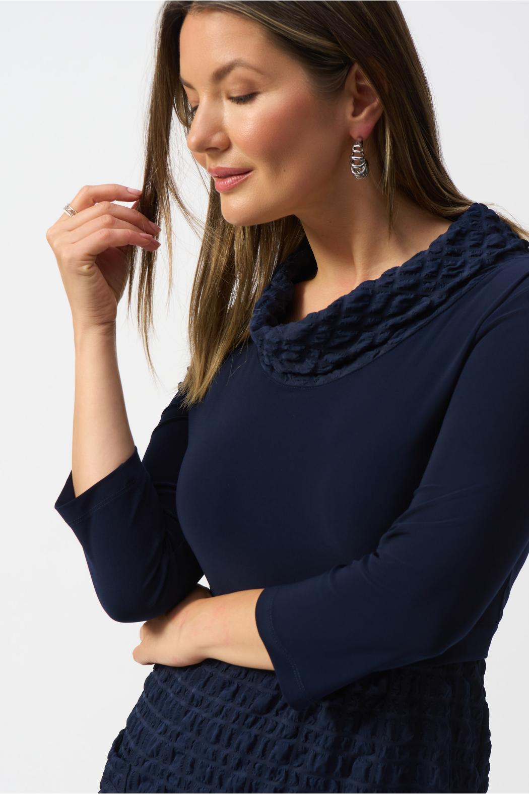 Jacquard And Silky Knit Cocoon Dress Product Image