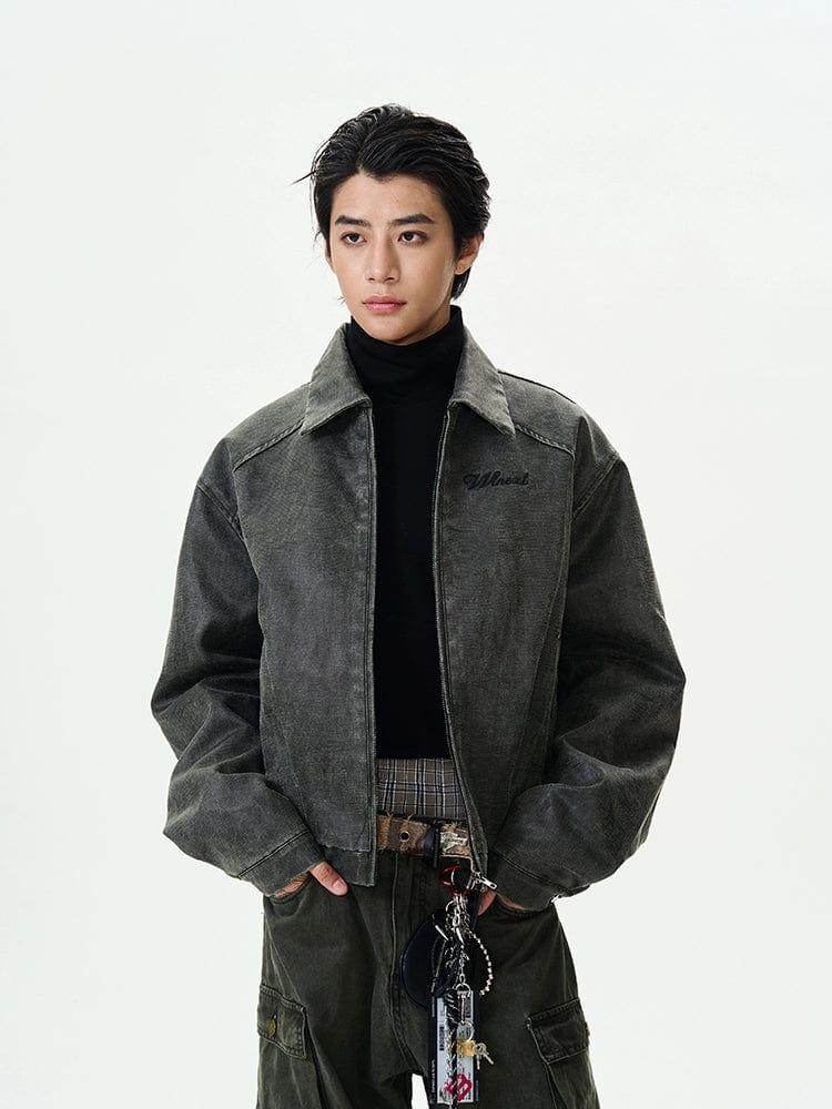 RT No. 11979 DARK GRAY ZIP-UP COLLAR JK Product Image