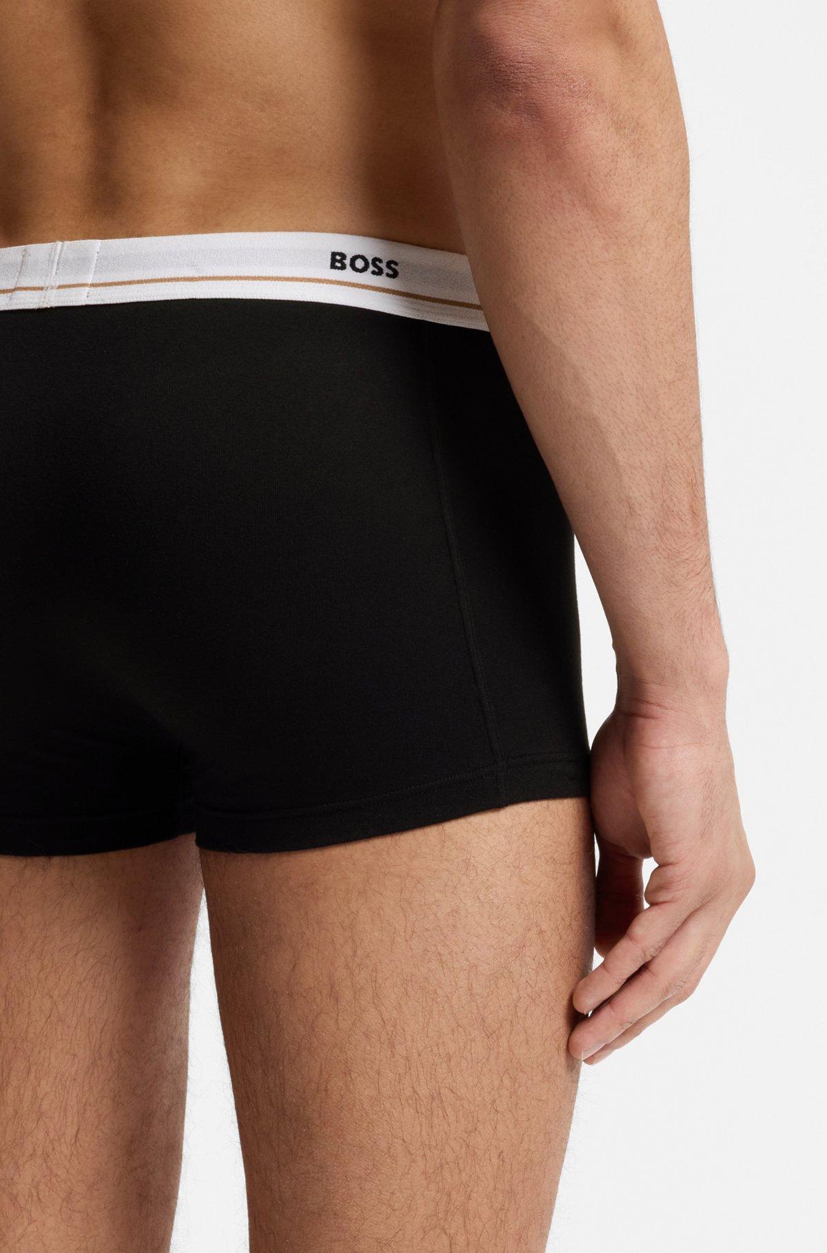 Five-pack of stretch-cotton trunks with logo waistbands Product Image