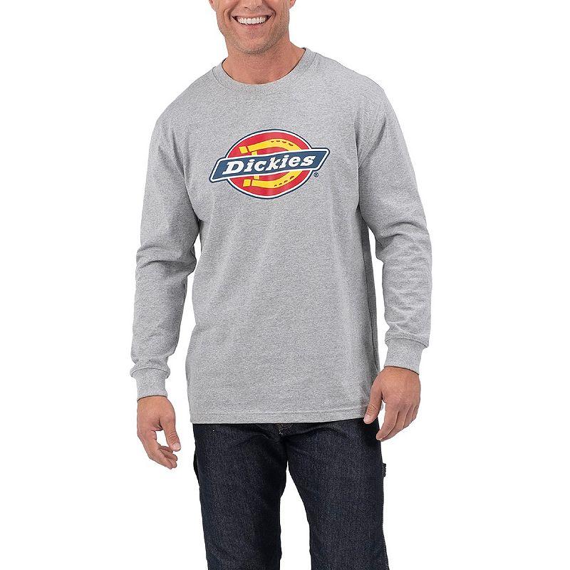 Big & Tall Dickies Wordmark Graphic Long Sleeve Tee, Men's, Size: Large Tall, Grey Gray Product Image