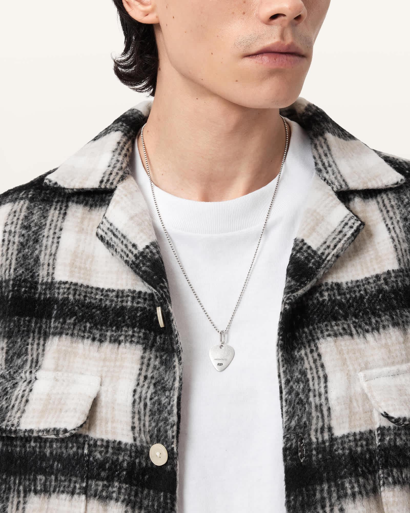 Lia Heart Huggie Earrings WARM SILVER | ALLSAINTS US Product Image