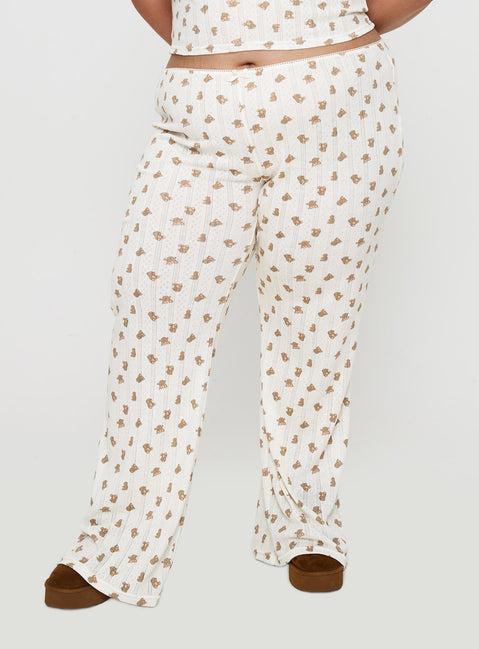 Sleepytea Pointelle Sleep Pant Multi Curve Product Image