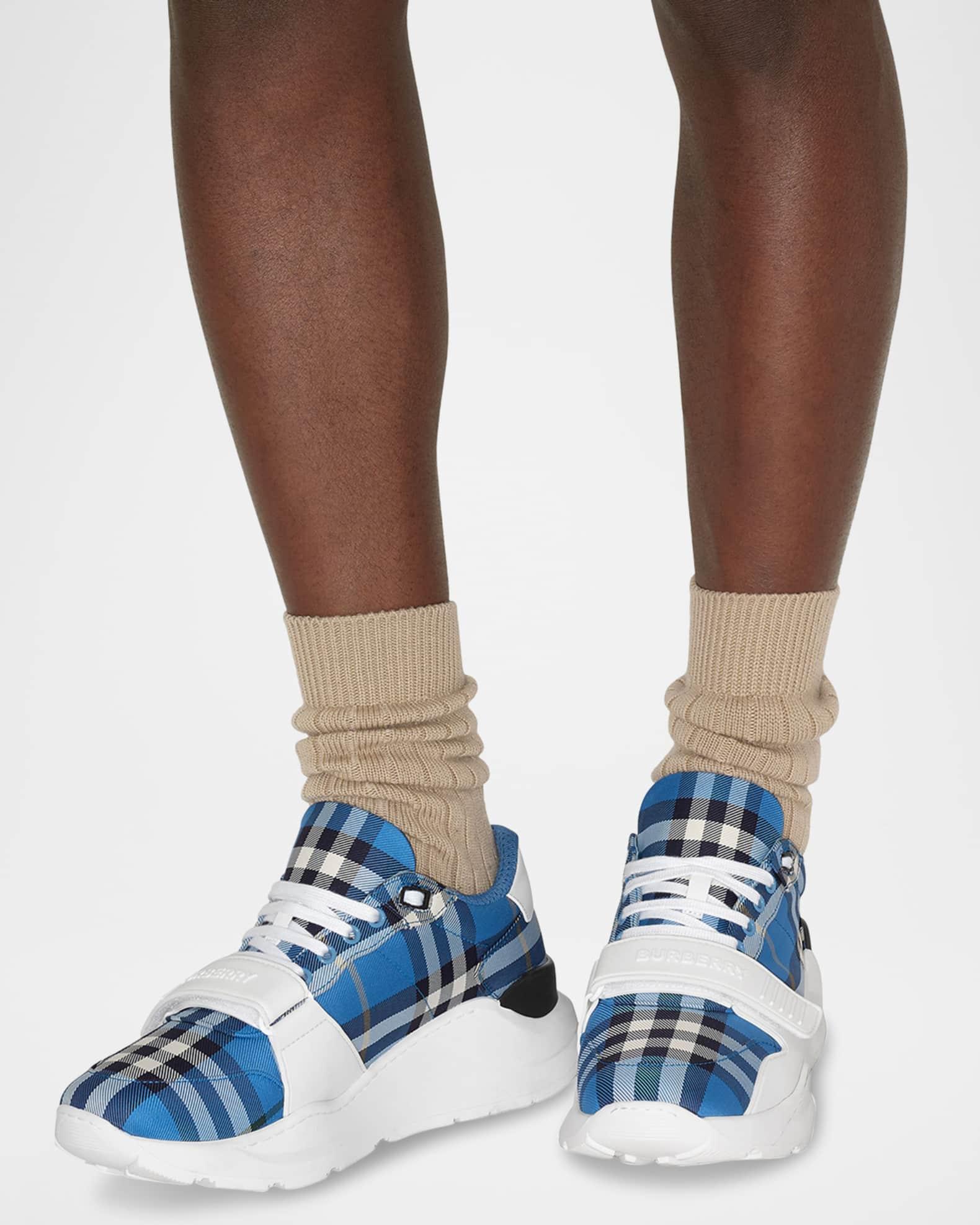 Men's Regis Grip-Strap Check Fashion Sneakers Product Image