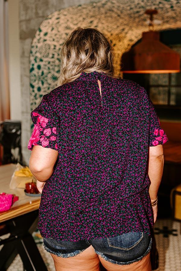 Stay Near Embroidered Shift Top Curves Product Image