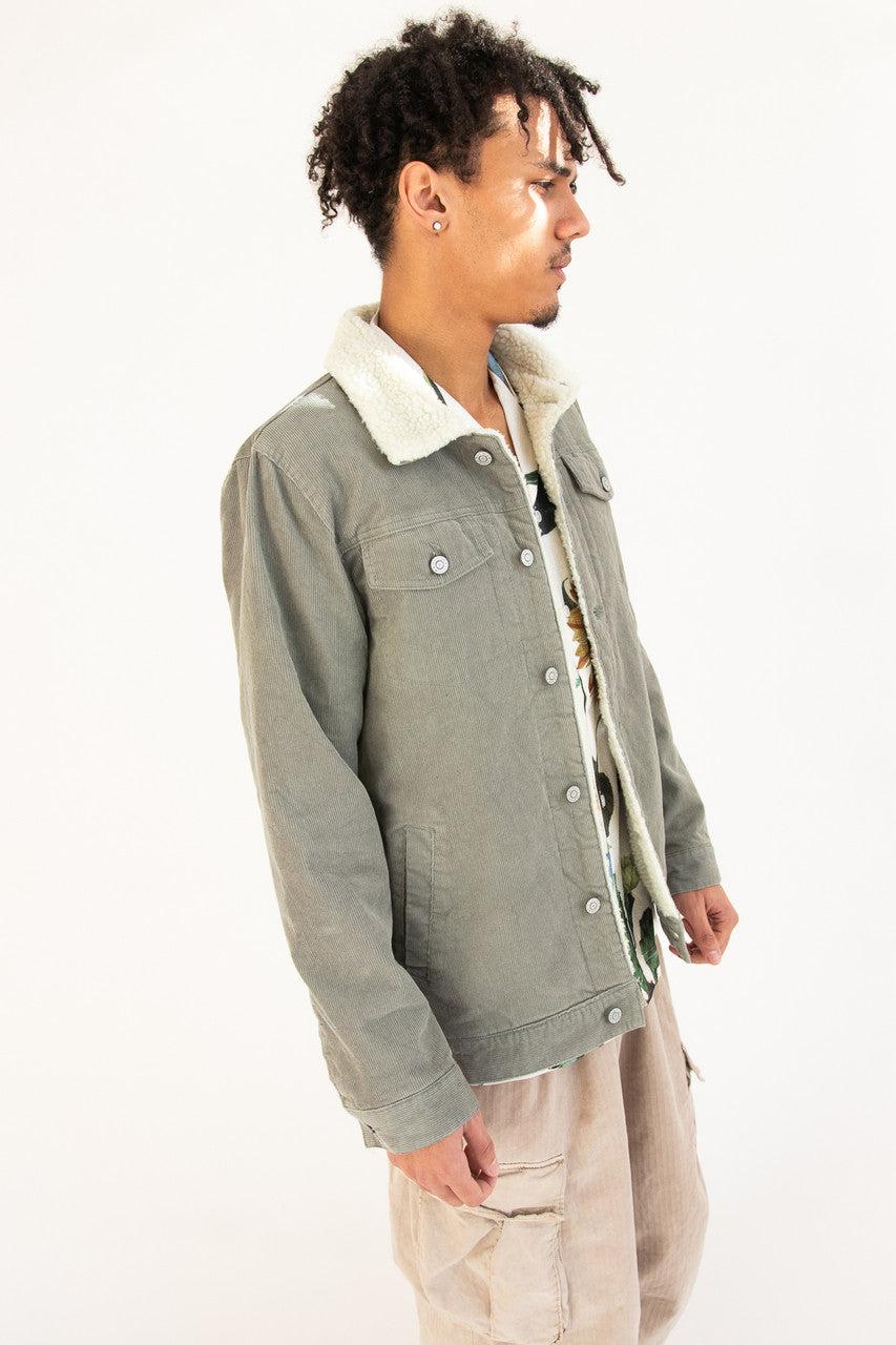 Corduroy Sherpa Lined Trucker Jacket Product Image