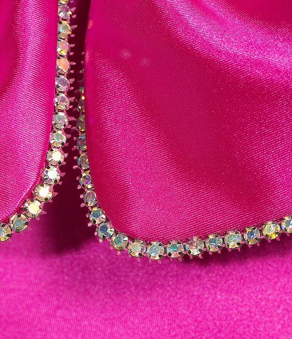 Honey and Rosie Strapless Short Fitted Large Dramatic Bow Dress Product Image