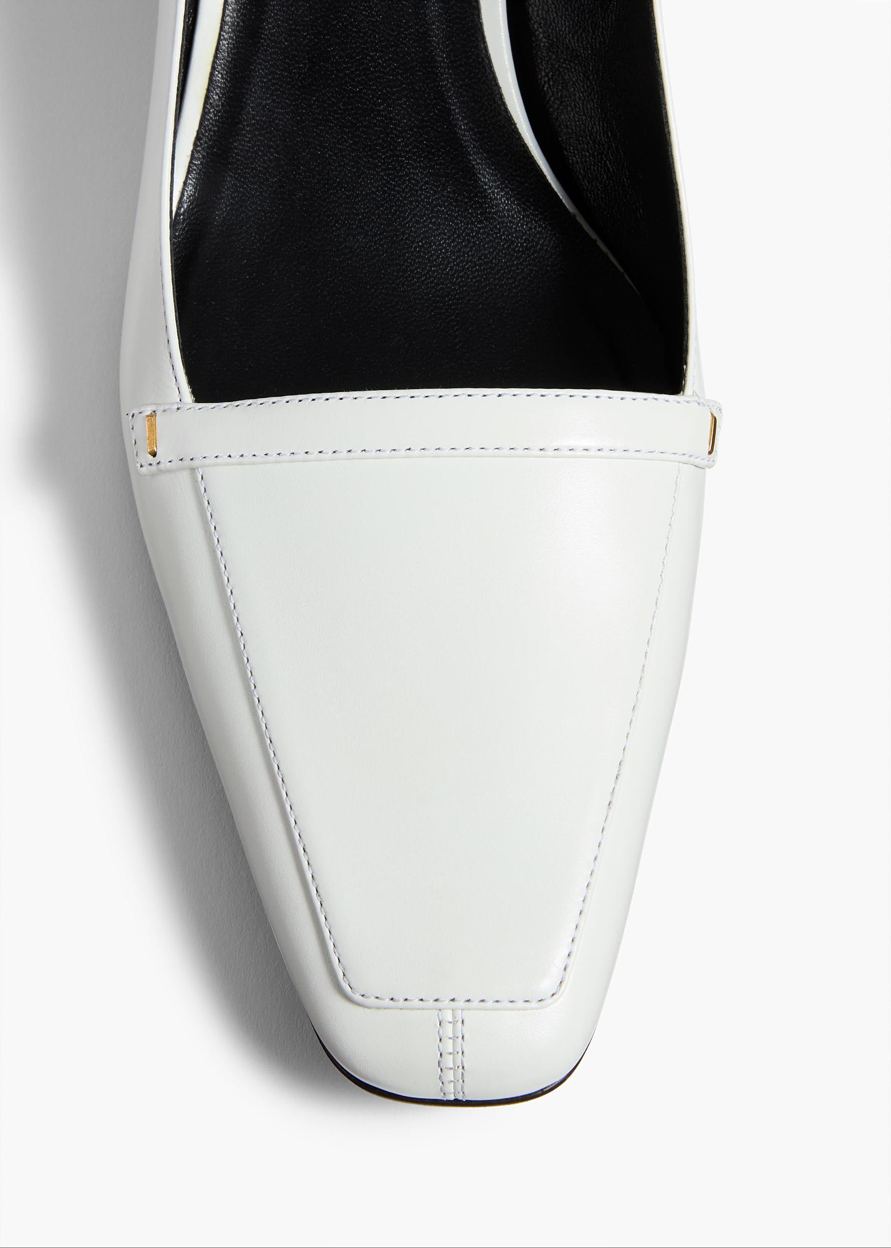 Celia Pump in Optic White Leather Product Image
