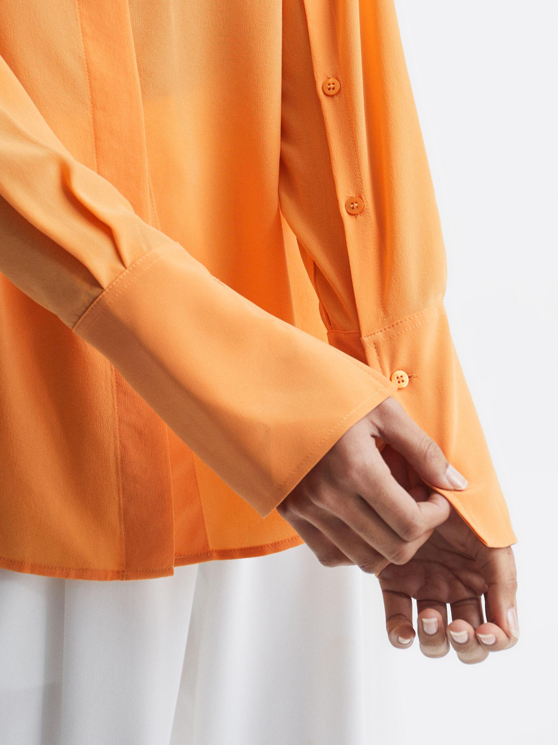 Silk Shirt in Orange Product Image
