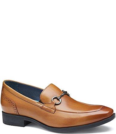 Johnston  Murphy Mens Gibbons Leather Bit Buckle Loafers Product Image
