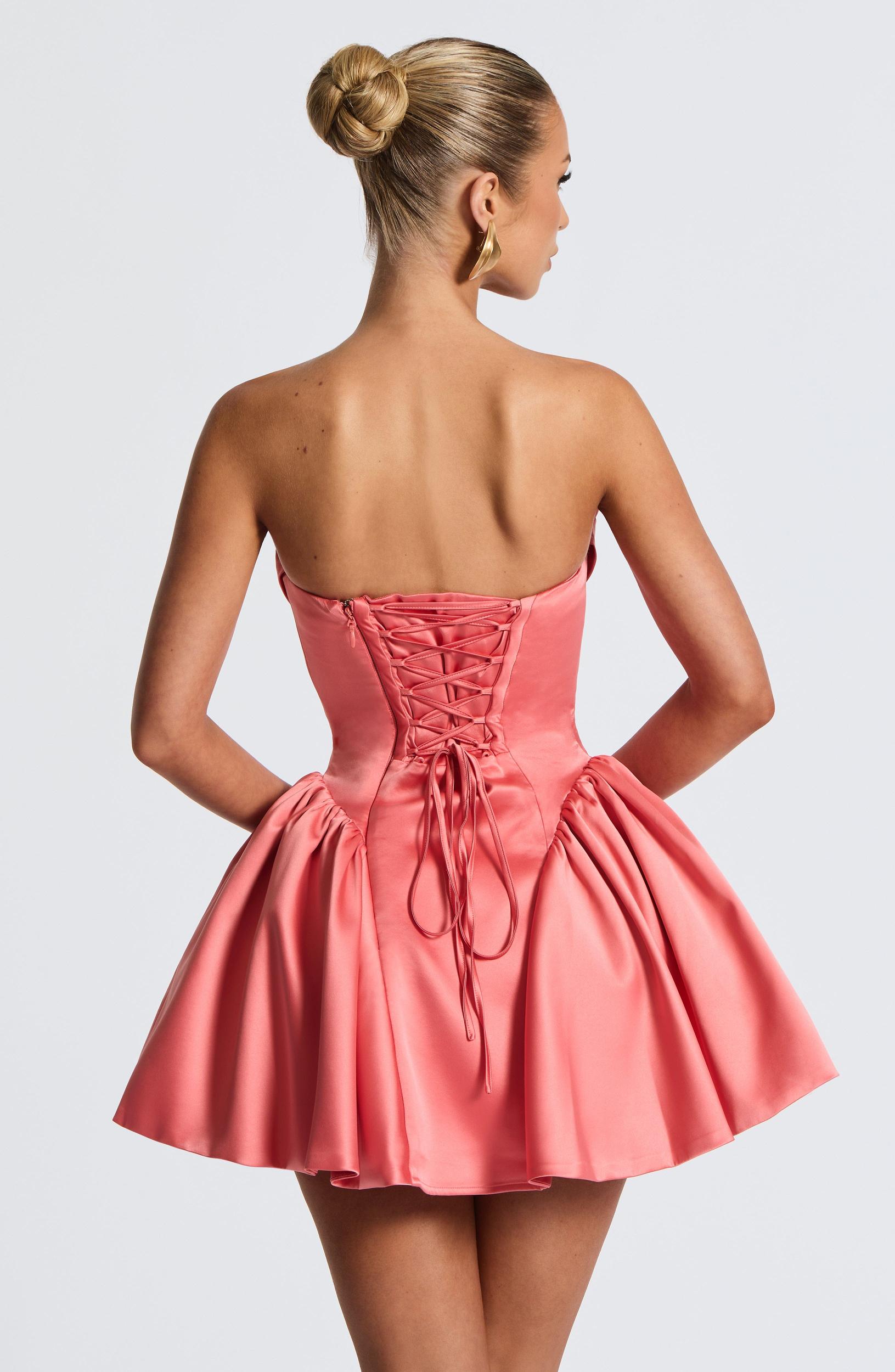 Trinity Mini Dress - Coral Pink Product Image