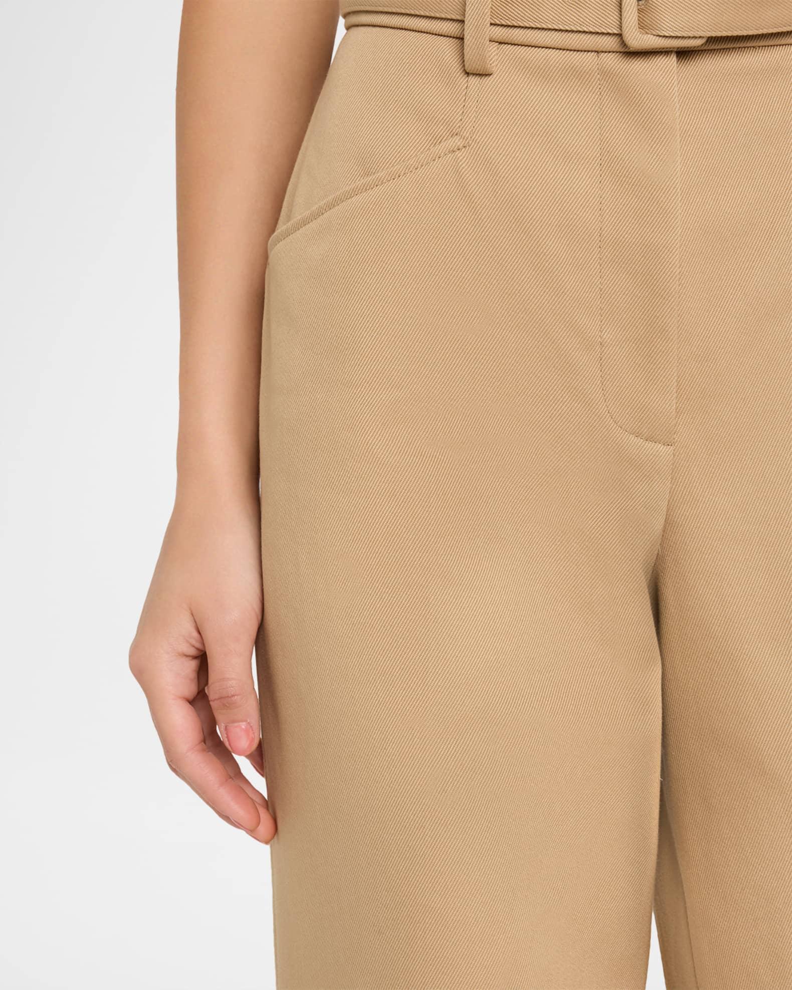 Norman Belted Wide-Leg Cotton Twill Pants Product Image